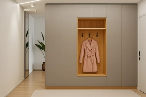 Garderobenschrank grau