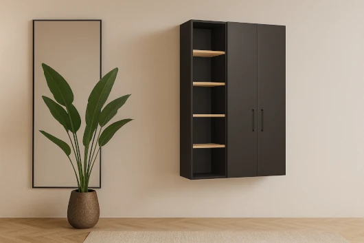 Garderobenschrank graphitschwarz