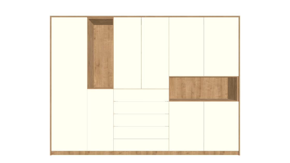 Kleiderschrank Eiche + Render_Bild_1