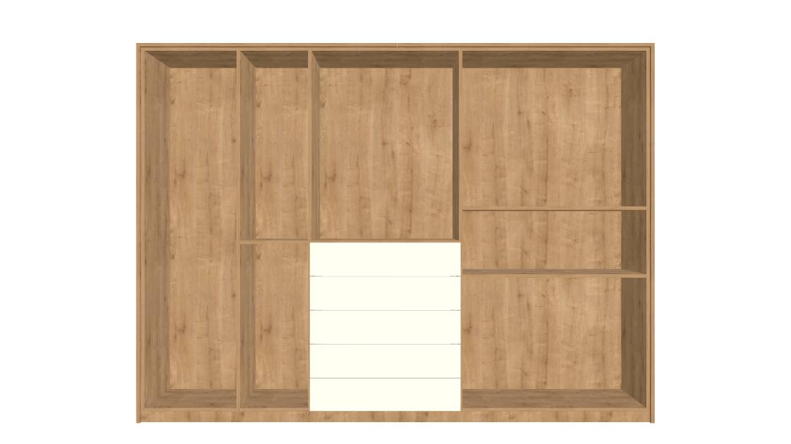 Kleiderschrank Eiche + Render_Bild_3_Innenausstattung