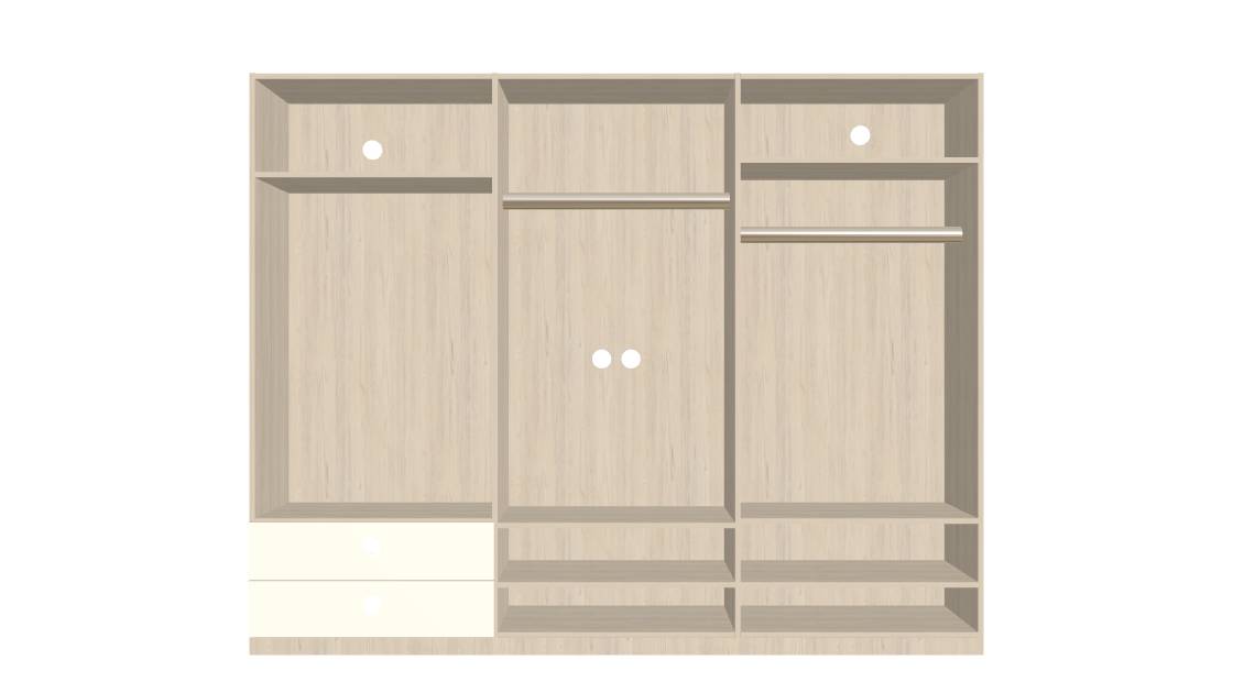 Garderobenschrank Weiß + Render_Bild_3_Innenausstattung