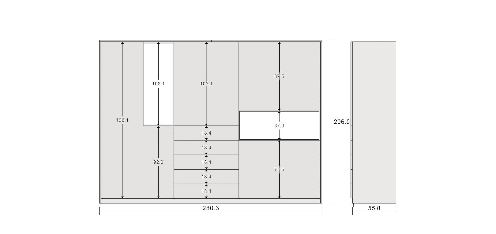 Kleiderschrank Eiche_L8HANKEX__1_2DSkizze_Fronten