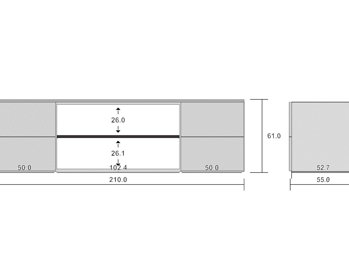 Sideboard mit Doppeltüren_MKP92EBG__1_2DSkizze_Inneneinrichtung